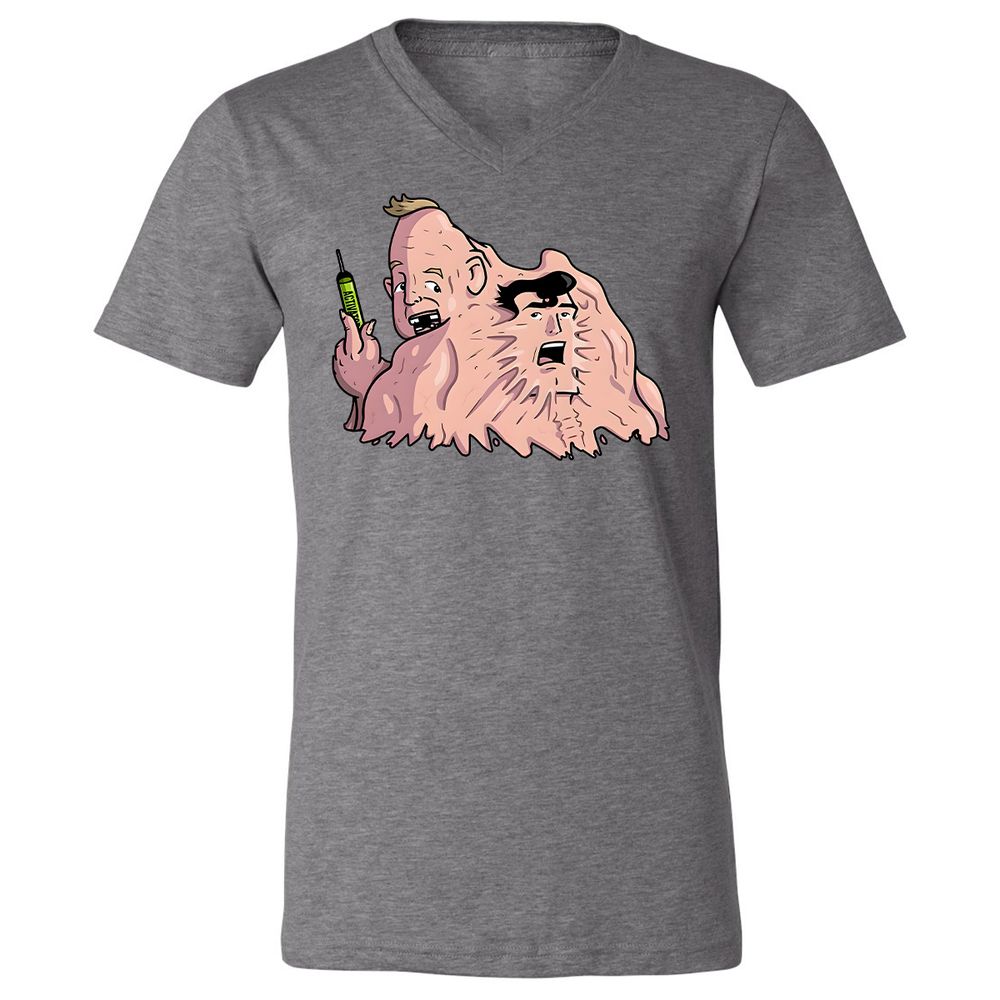 Unisex V-Neck T-Shirt - BWT93PJJ - Deep Heather - 13