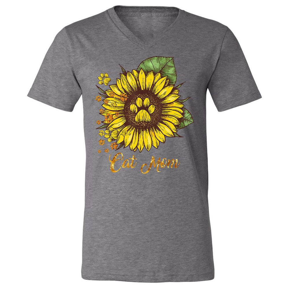 Unisex V-Neck T-Shirt - UUFEKDES - Deep Heather - 13