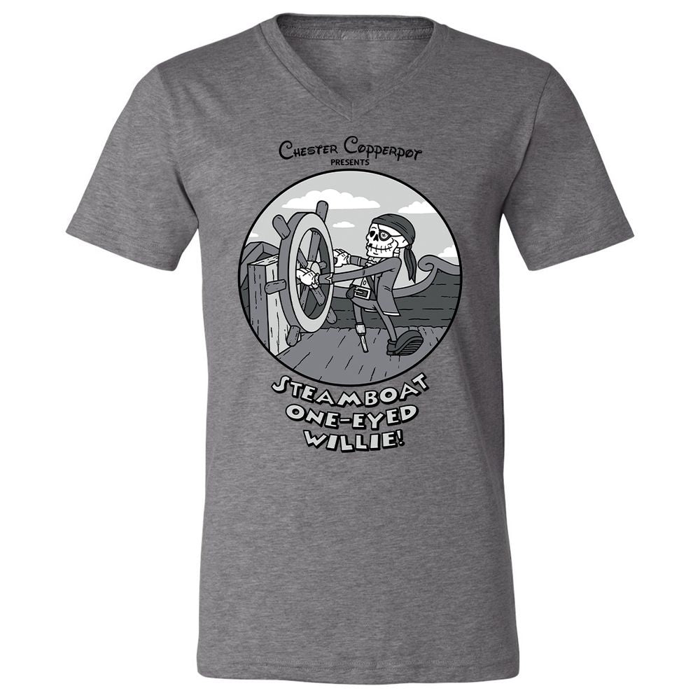 Unisex V-Neck T-Shirt - LA71C2ZM - Deep Heather - 13