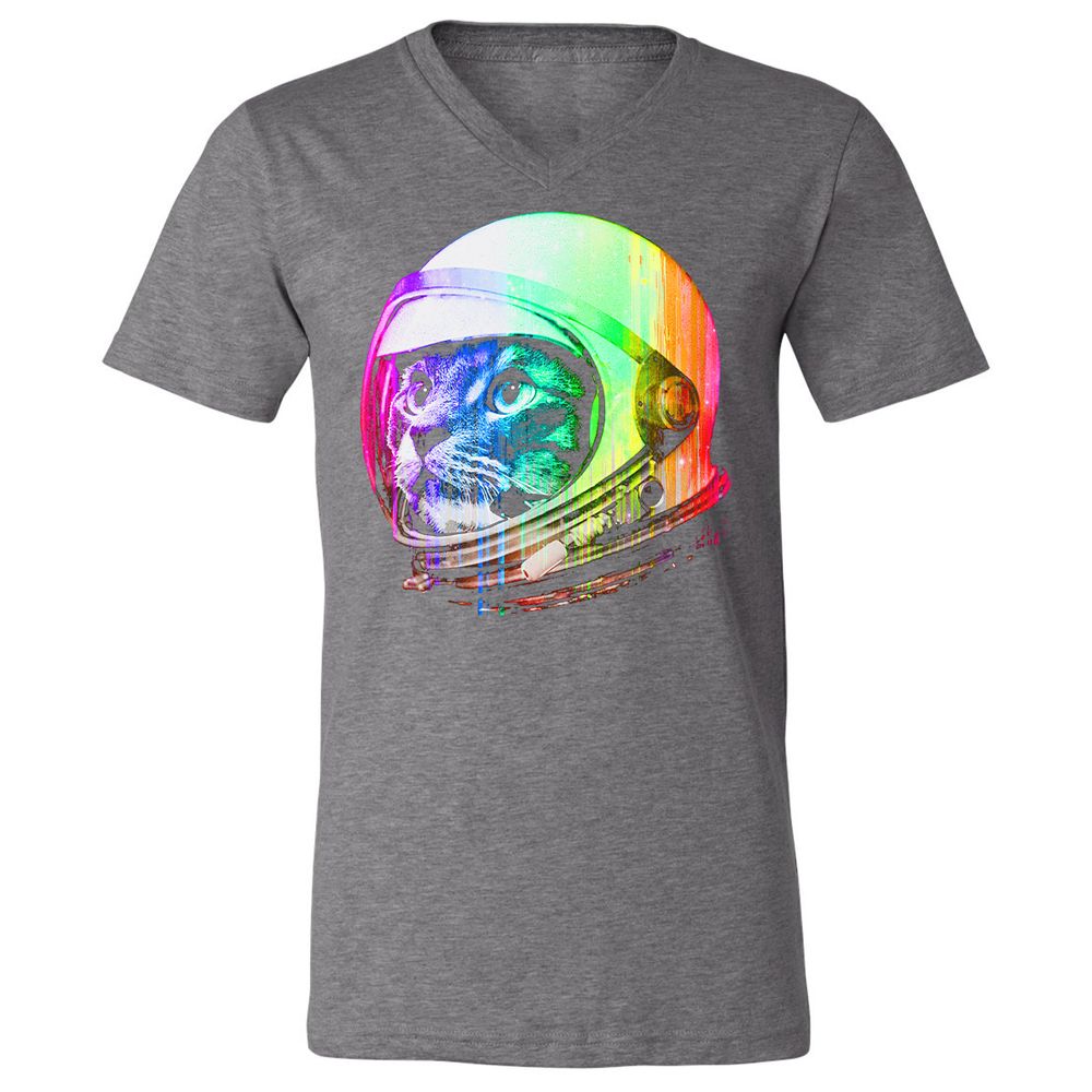 Unisex V-Neck T-Shirt - UNQN5PGW - Deep Heather - 13