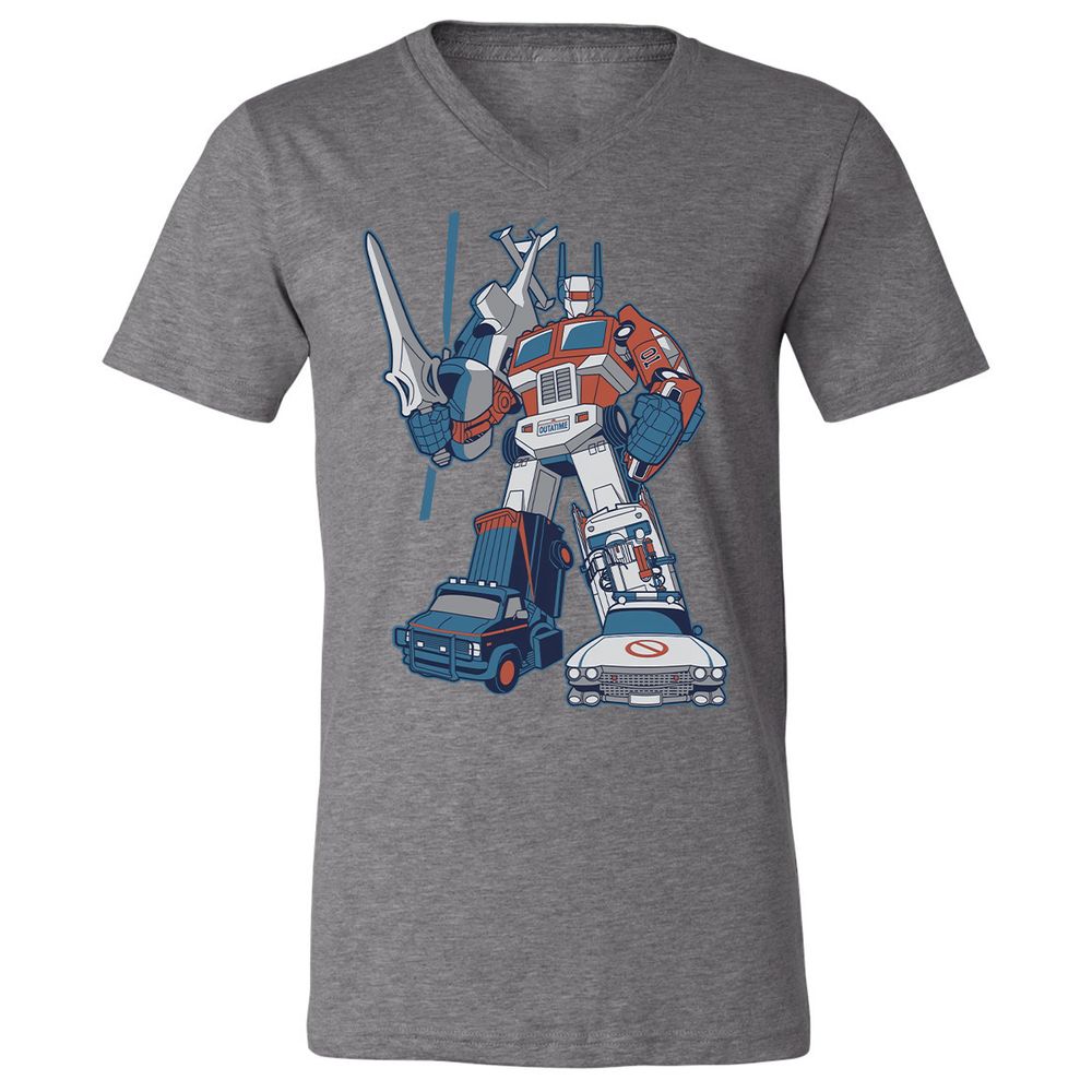 Unisex V-Neck T-Shirt - 7VBWGJM2 - Deep Heather - 13