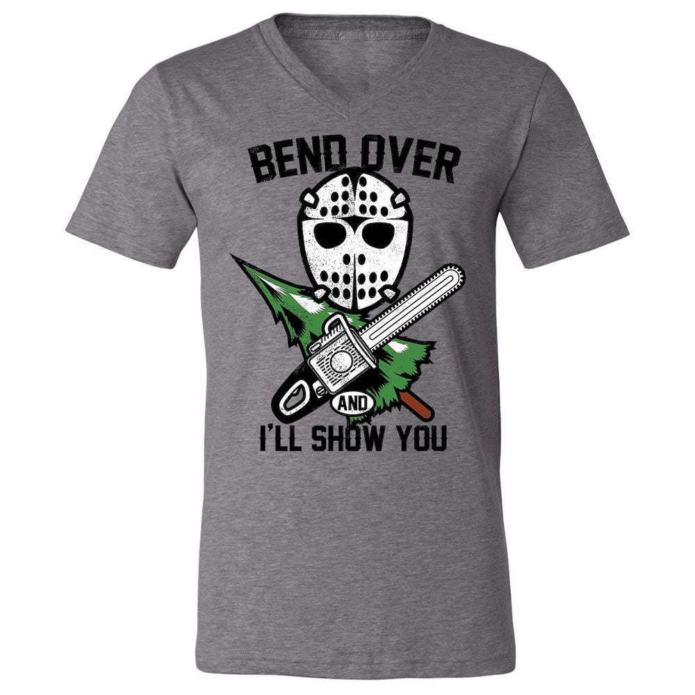 Unisex V-Neck T-Shirt - NYX8HYNM - Deep Heather - 13