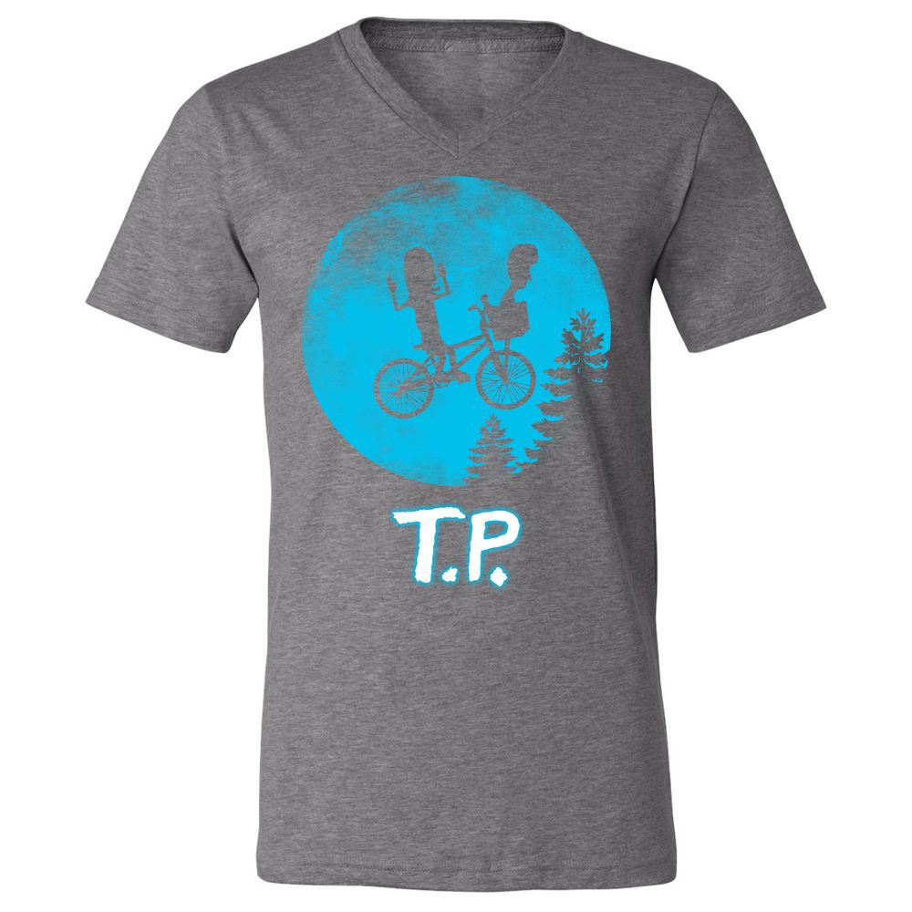 Unisex V-Neck T-Shirt - L9NZK168 - Deep Heather - 13