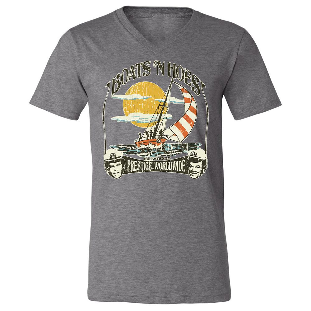 Unisex V-Neck T-Shirt - RFUMPZU4 - Deep Heather - 13