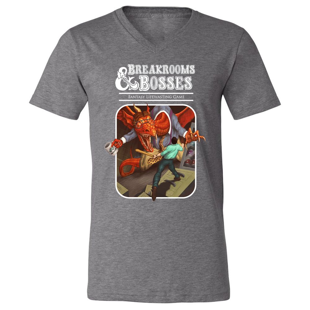 Unisex V-Neck T-Shirt - E9ASHW55 - Deep Heather - 13