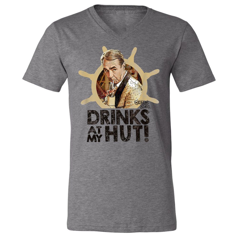 Unisex V-Neck T-Shirt - UD14M7TF - Deep Heather - 13