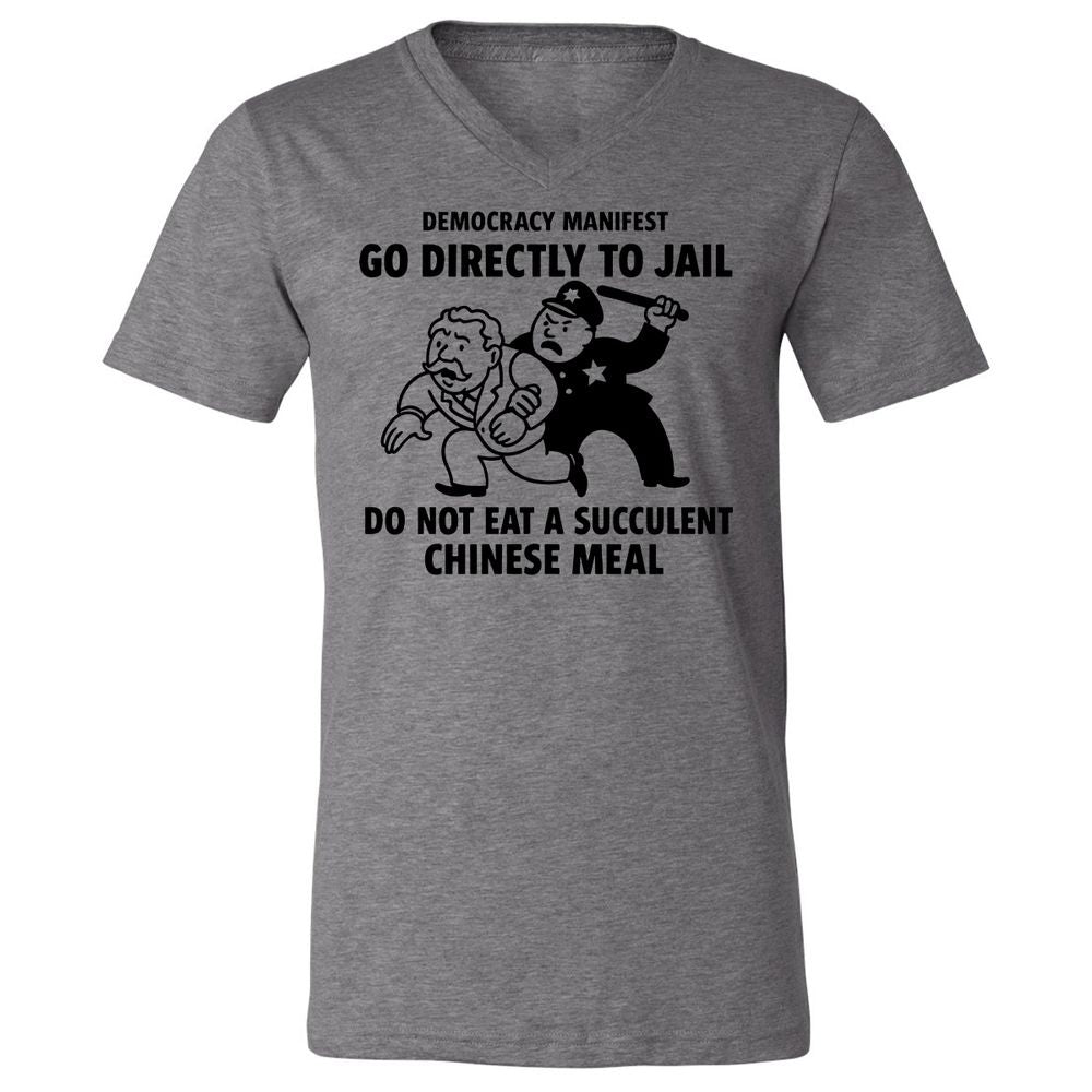 Unisex V-Neck T-Shirt - T5Y4XNMA - Deep Heather - 13
