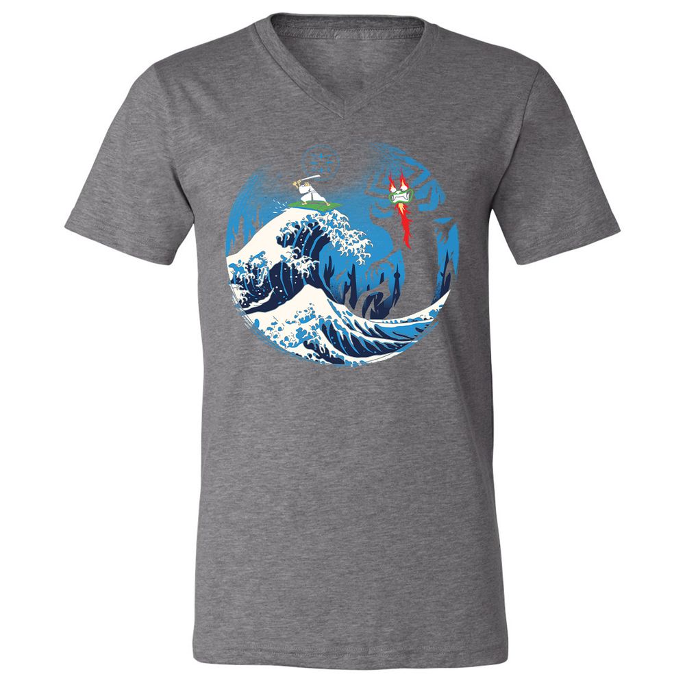 Unisex V-Neck T-Shirt - 4GNP7PWM - Deep Heather - 13