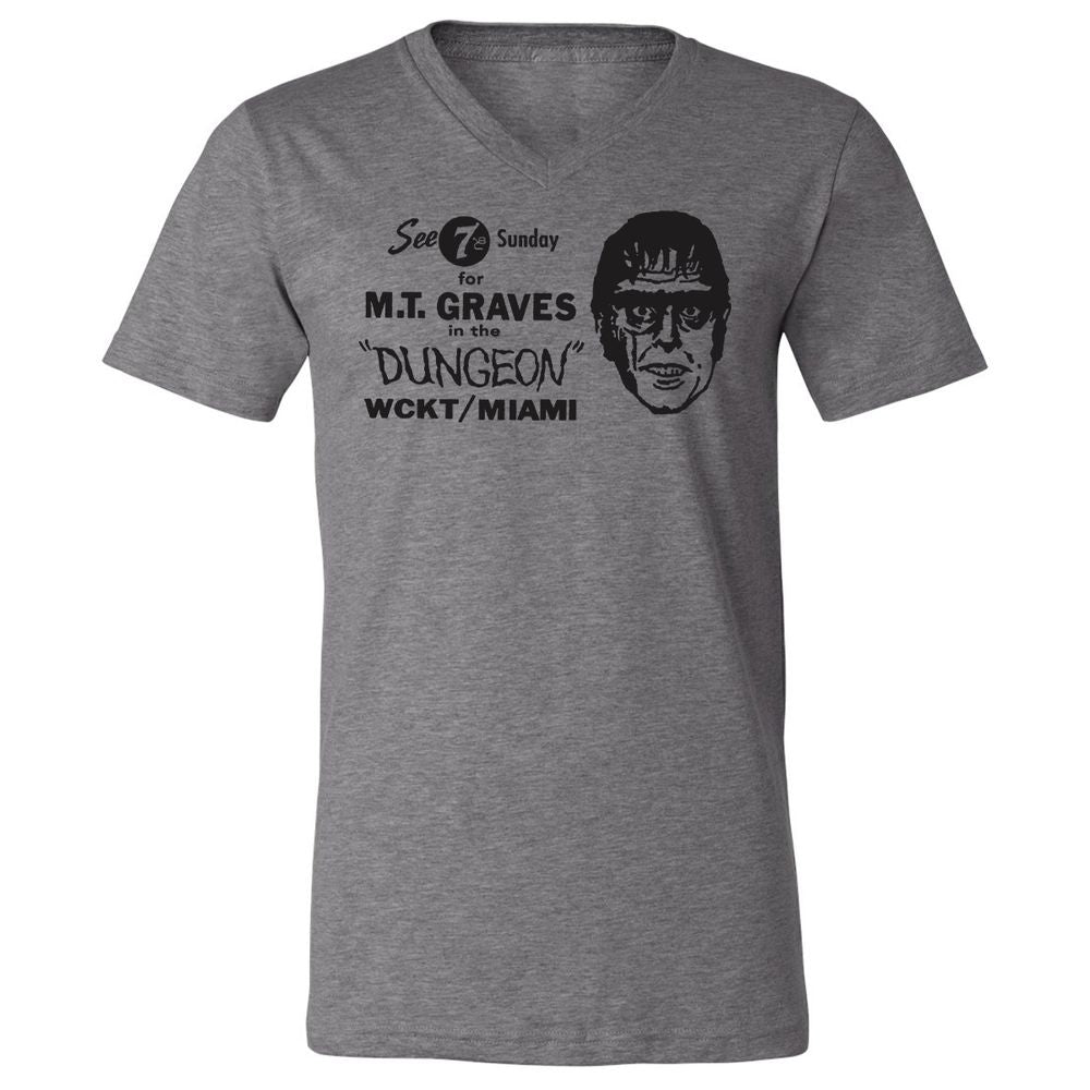 Unisex V-Neck T-Shirt - YLRKY7HV - Deep Heather - 13