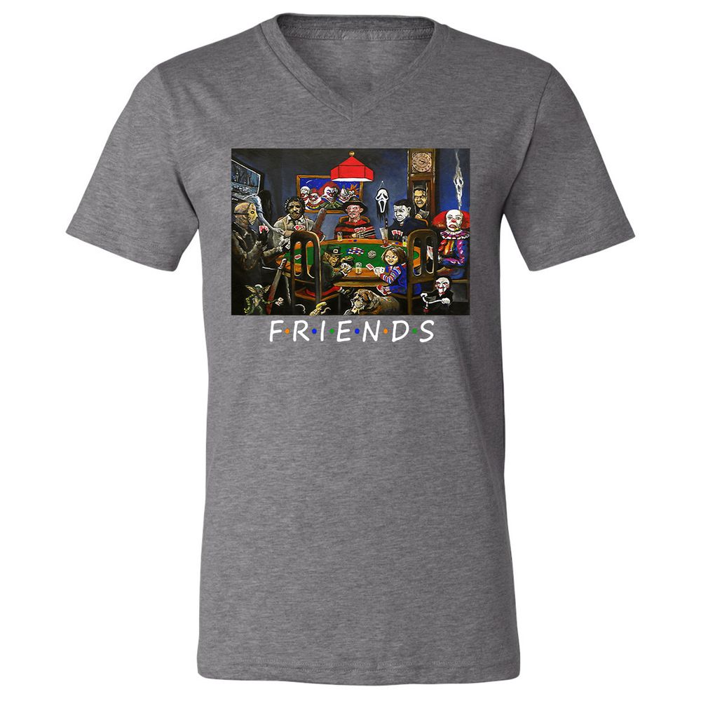 Unisex V-Neck T-Shirt - VBZREE1P - Deep Heather - 13