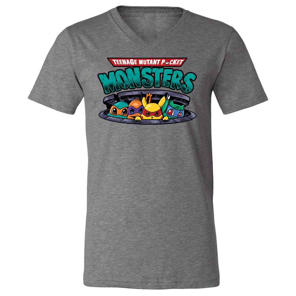 Unisex V-Neck T-Shirt - Q1WZVHMB - Deep Heather - 13