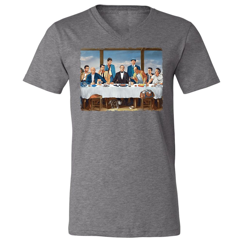 Unisex V-Neck T-Shirt - F6Y2ZLEL - Deep Heather - 13