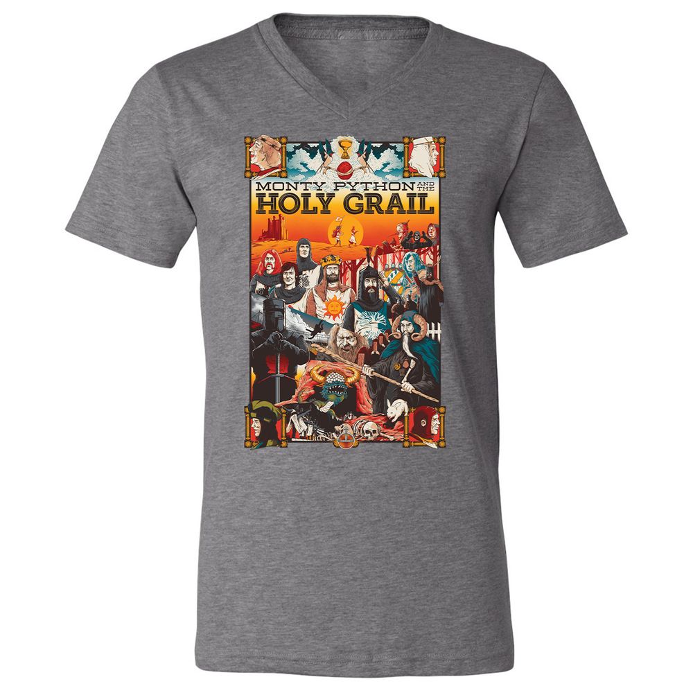 Unisex V-Neck T-Shirt - T2ZG7227 - Deep Heather - 13