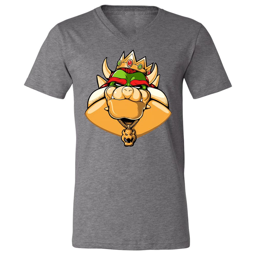 Unisex V-Neck T-Shirt - 4B3V2FG3 - Deep Heather - 13
