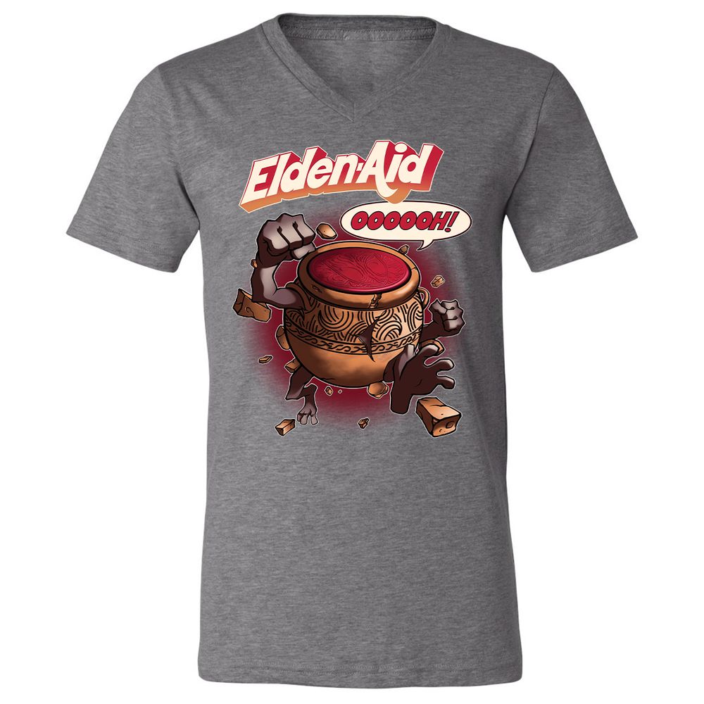 Unisex V-Neck T-Shirt - H6X4GM9E - Deep Heather - 13