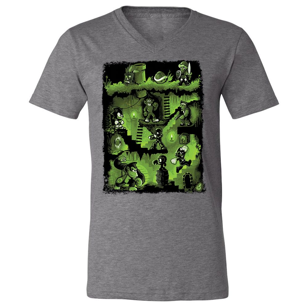 Unisex V-Neck T-Shirt - VPS9AUKL - Deep Heather - 13