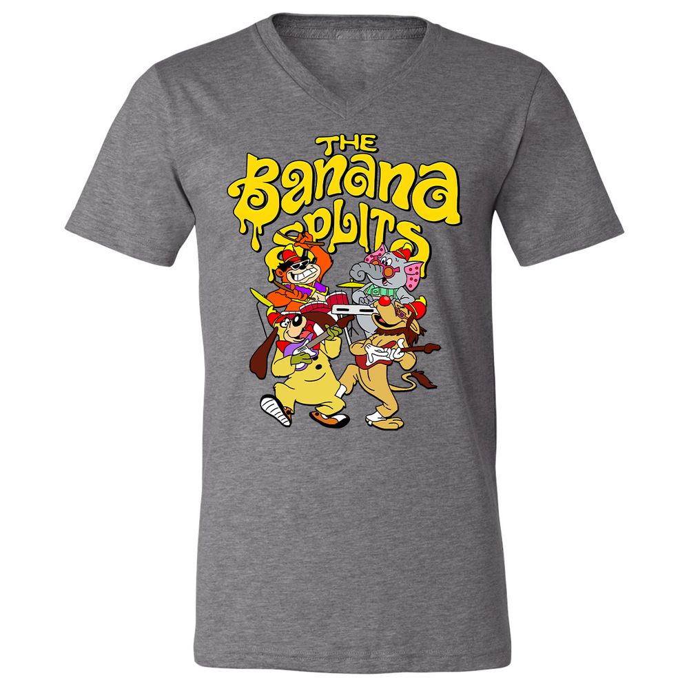 Unisex V-Neck T-Shirt - BZYHEZL2 - Deep Heather - 13