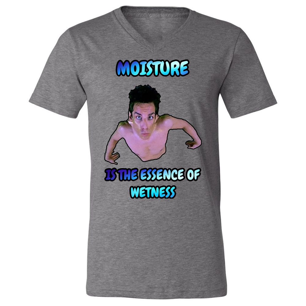 Unisex V-Neck T-Shirt - QHJ8X2E3 - Deep Heather - 13