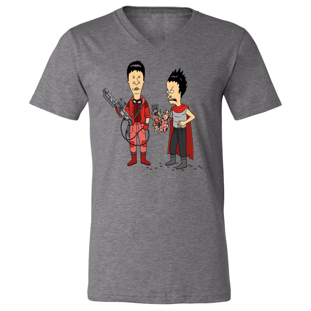 Unisex V-Neck T-Shirt - G9AFZ4SV - Deep Heather - 13