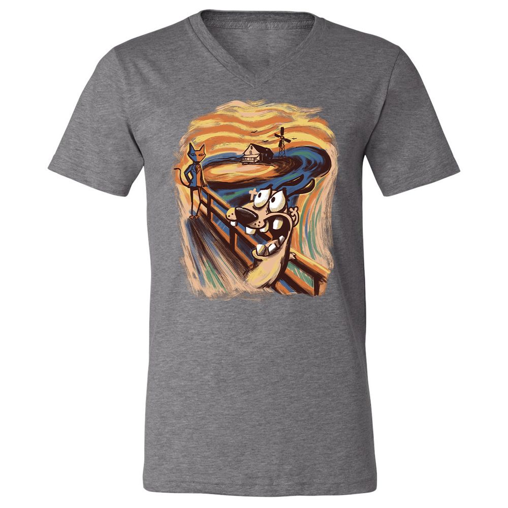 Unisex V-Neck T-Shirt - 6RUA22HA - Deep Heather - 13