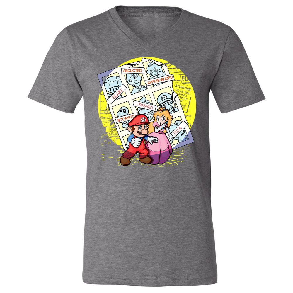 Unisex V-Neck T-Shirt - 6A8GYGWW - Deep Heather - 13