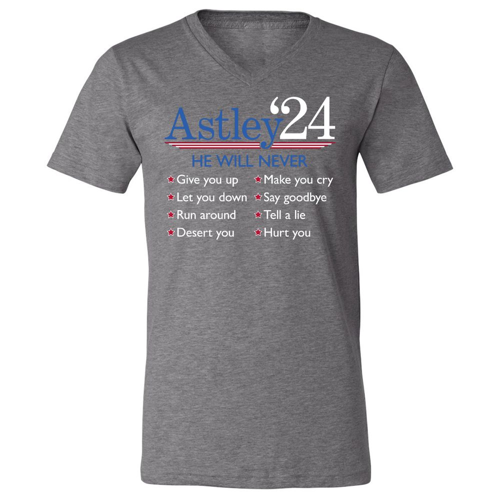 Unisex V-Neck T-Shirt - YCU4QJHC - Deep Heather - 13