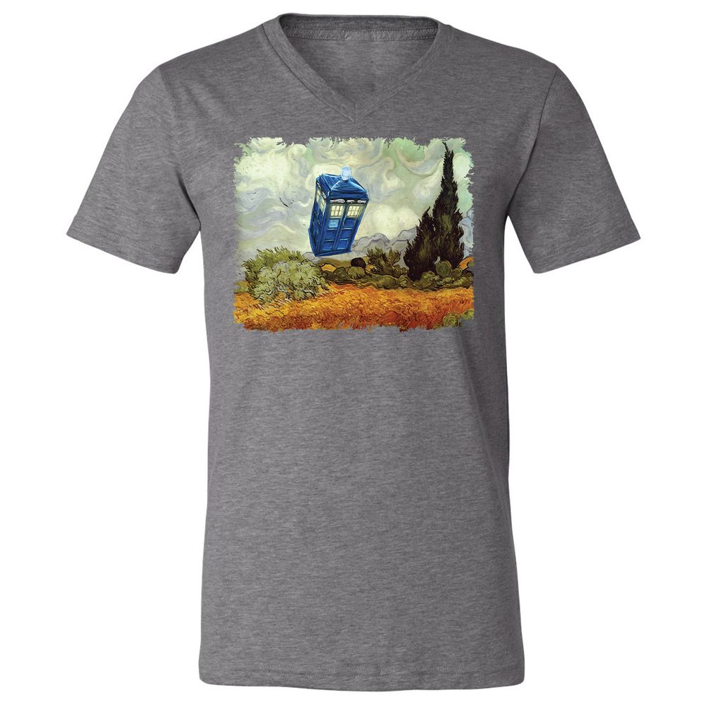 Unisex V-Neck T-Shirt - VD6FTRWC - Deep Heather - 13