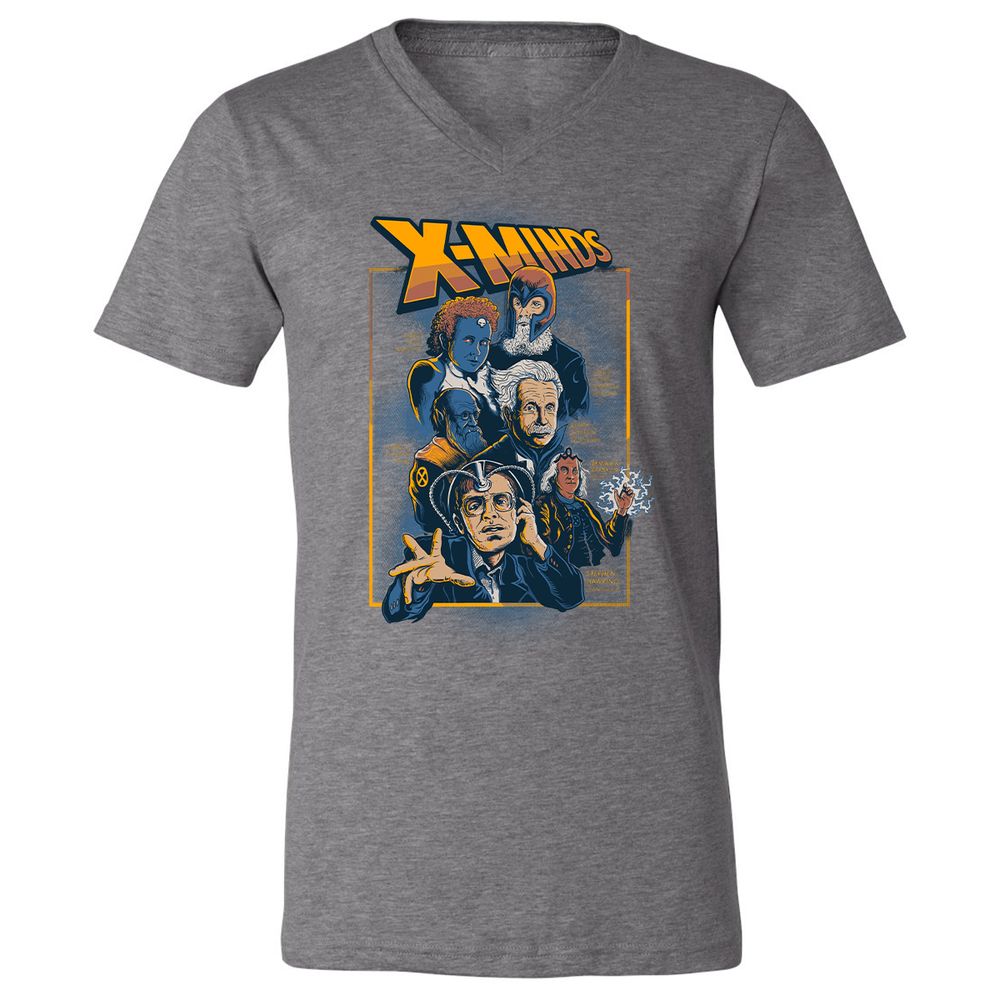 Unisex V-Neck T-Shirt - KH6CH7RS - Deep Heather - 13
