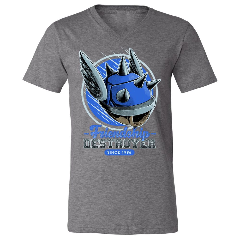 Unisex V-Neck T-Shirt - N4BZUF22 - Deep Heather - 13