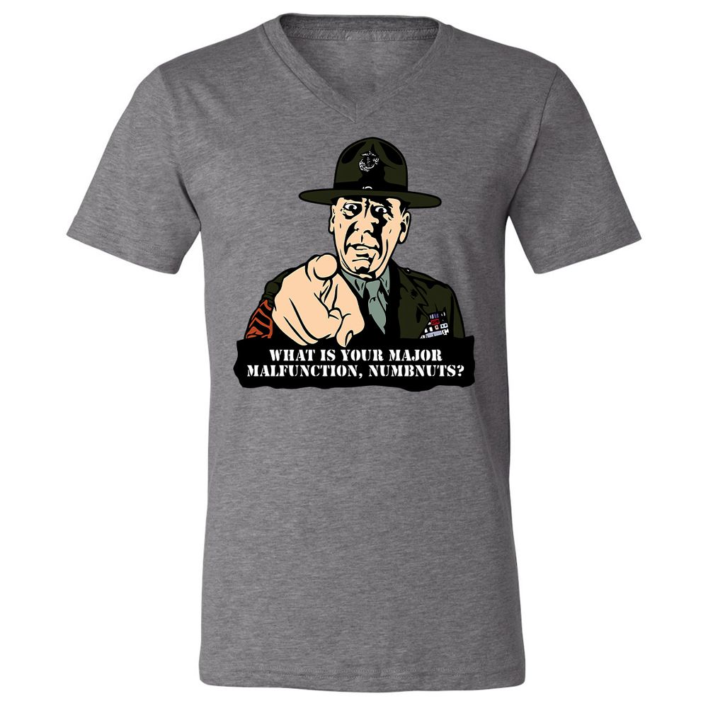 Unisex V-Neck T-Shirt - 4ZVMH4AR - Deep Heather - 13