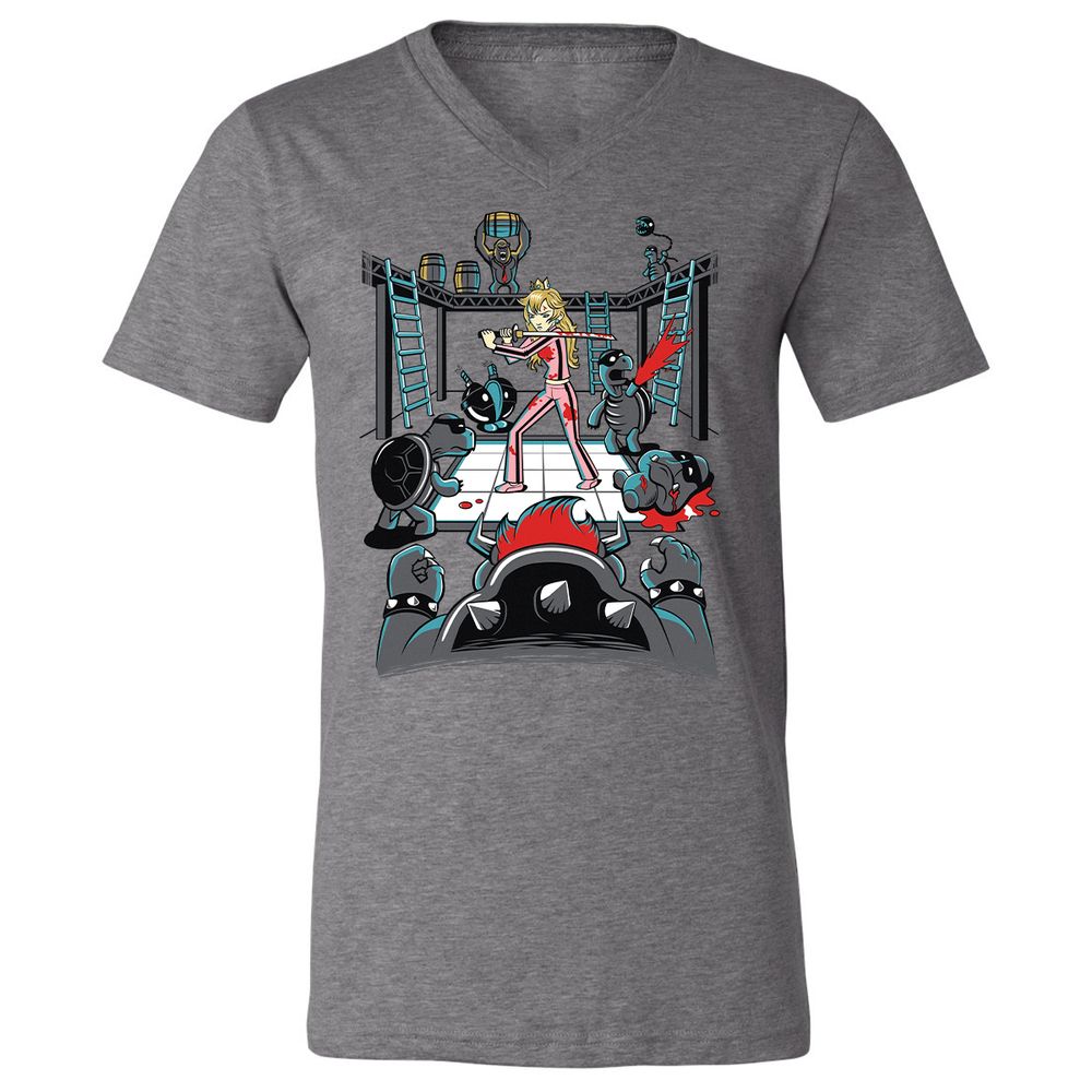 Unisex V-Neck T-Shirt - WM8U2SKJ - Deep Heather - 13