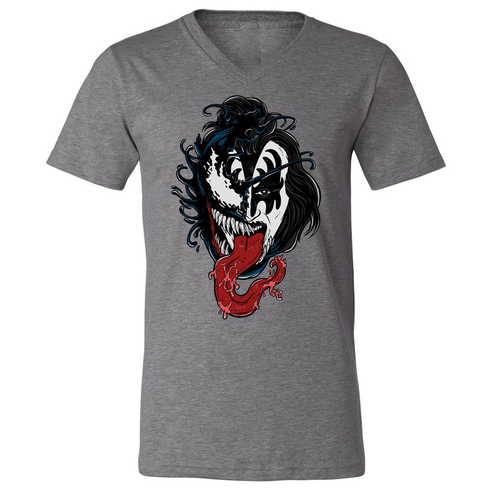 Unisex V-Neck T-Shirt - DZBSBAD1 - Deep Heather - 13