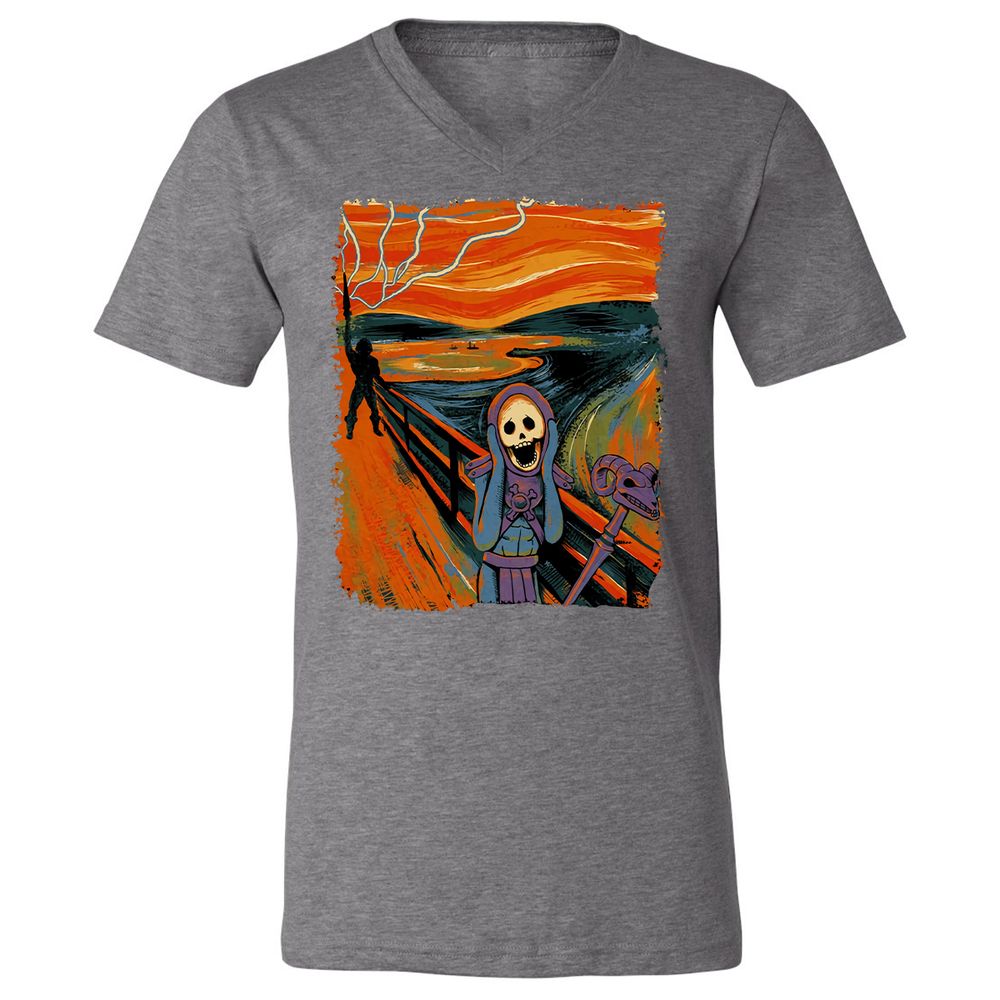 Unisex V-Neck T-Shirt - M87G3SAJ - Deep Heather - 13