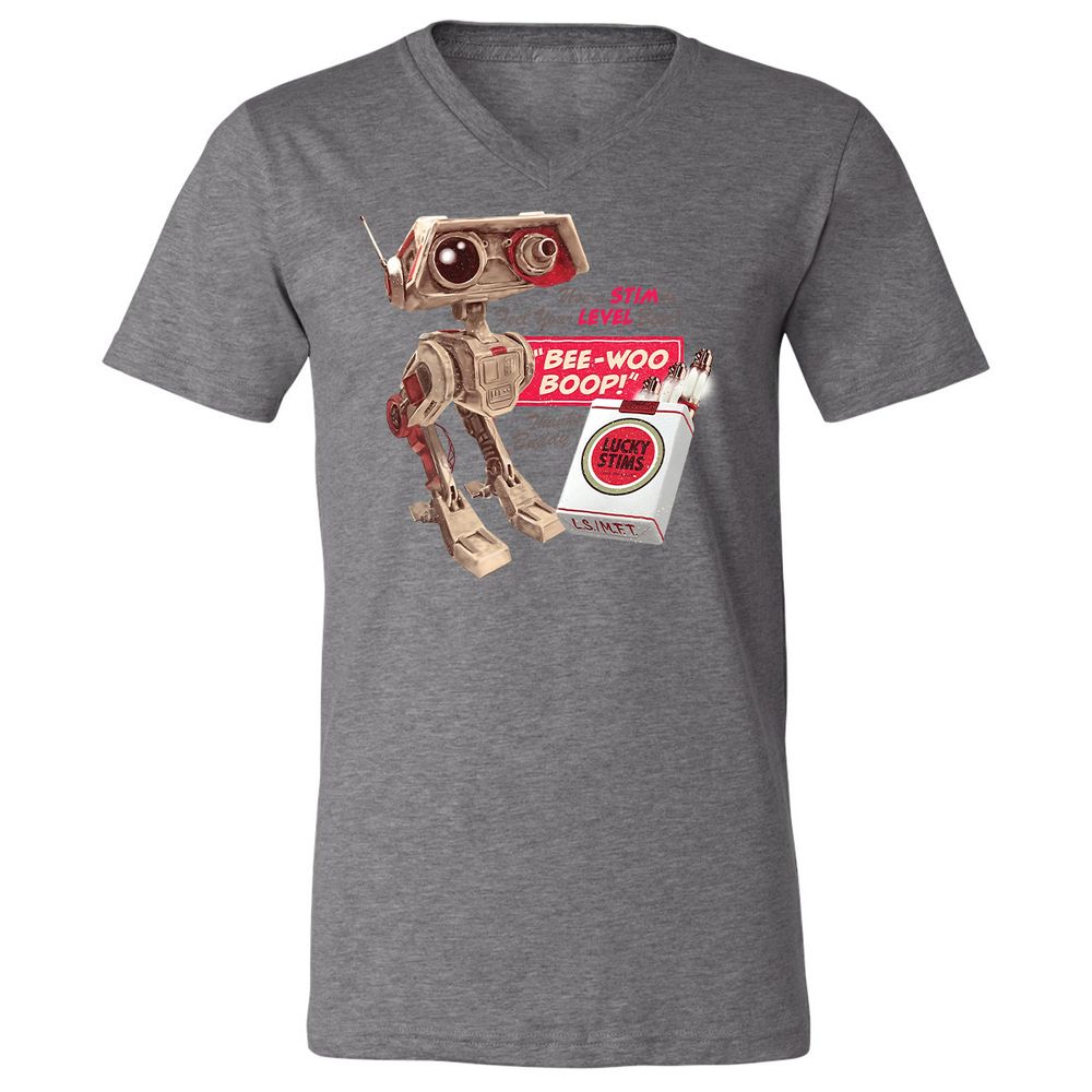 Unisex V-Neck T-Shirt - M7YJHNMC - Deep Heather - 13