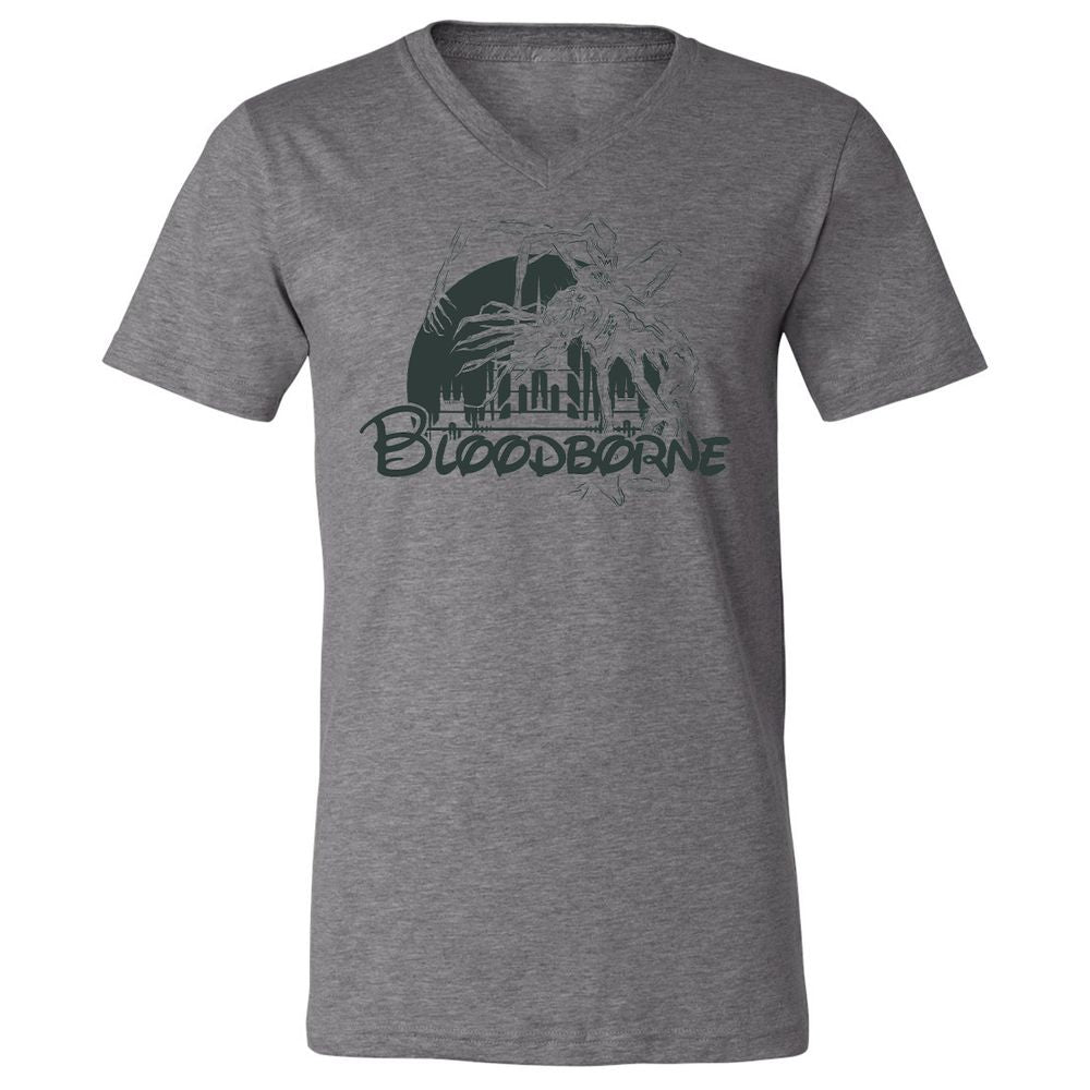 Unisex V-Neck T-Shirt - W3LCRZUH - Deep Heather - 13