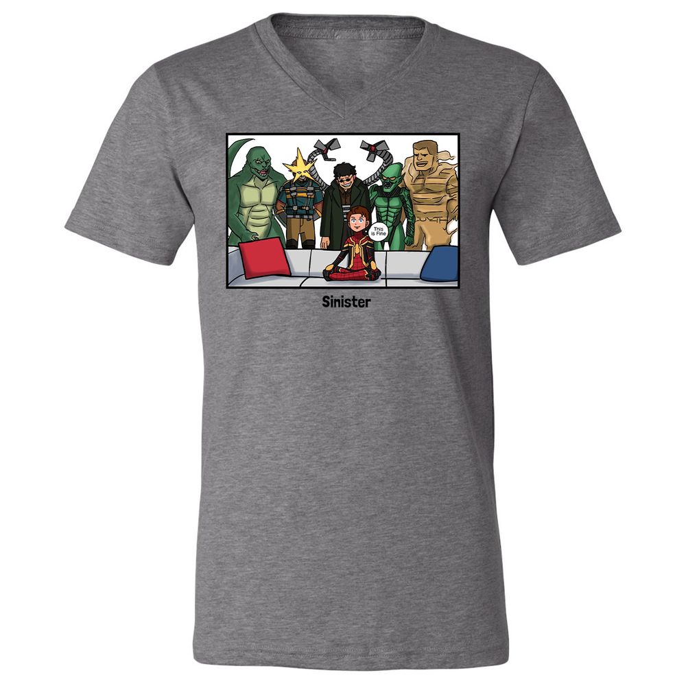 Unisex V-Neck T-Shirt - 31KTPFEJ - Deep Heather - 13