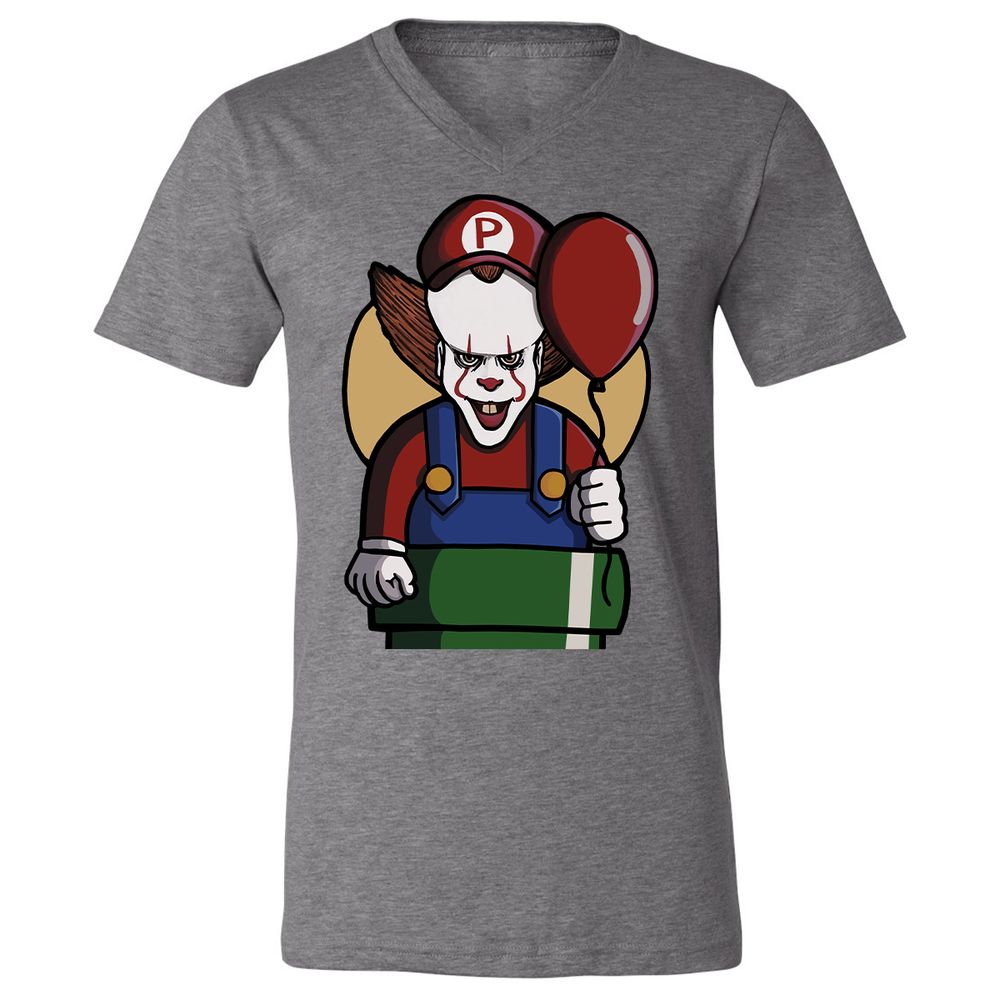 Unisex V-Neck T-Shirt - 1C2U4VSR - Deep Heather - 13