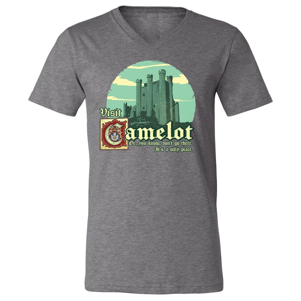 Unisex V-Neck T-Shirt - VK6D16N3 - Deep Heather - 13