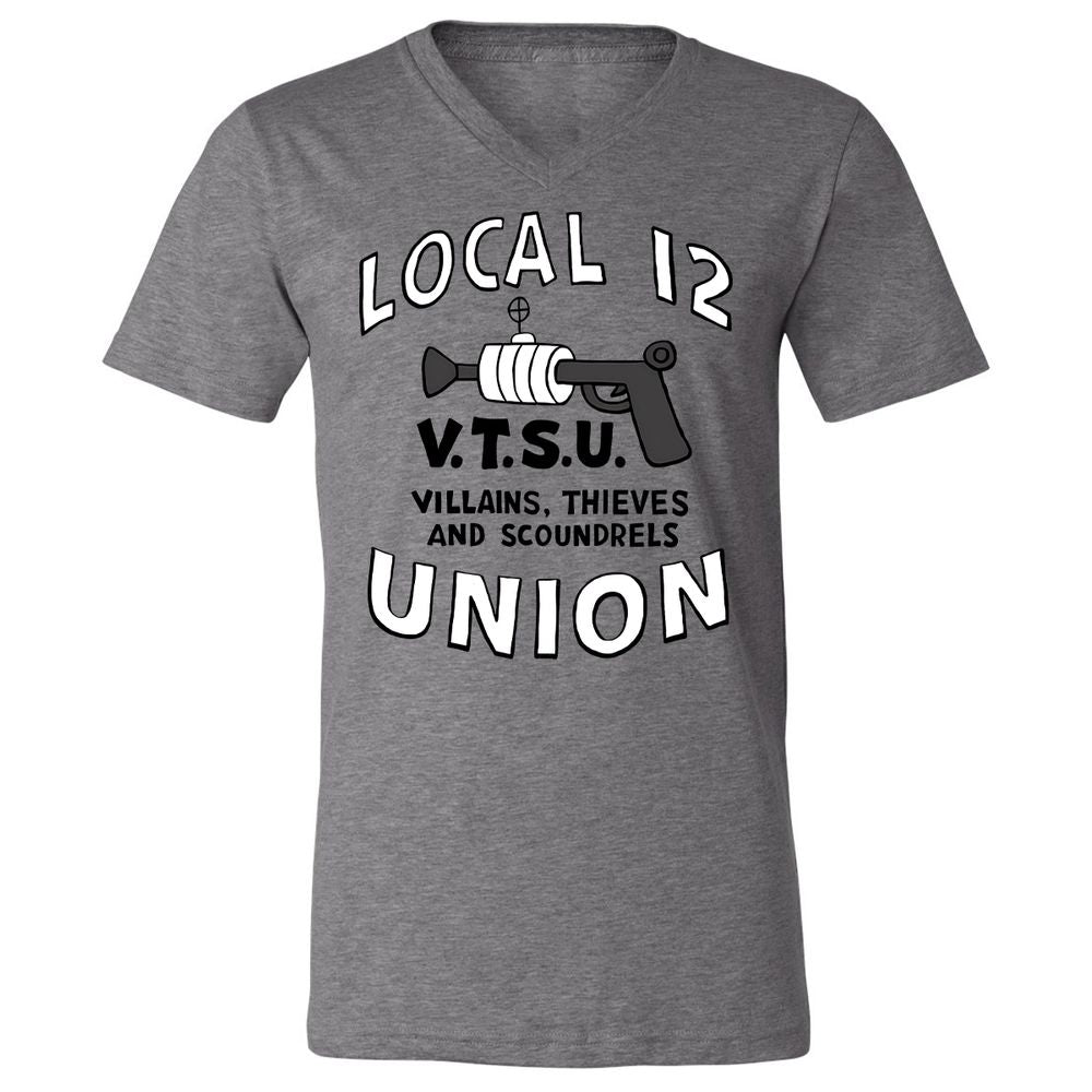 Unisex V-Neck T-Shirt - 9Z258ZLV - Deep Heather - 13