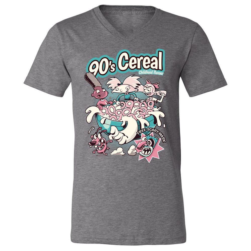 Unisex V-Neck T-Shirt - DPVATJP6 - Deep Heather - 13