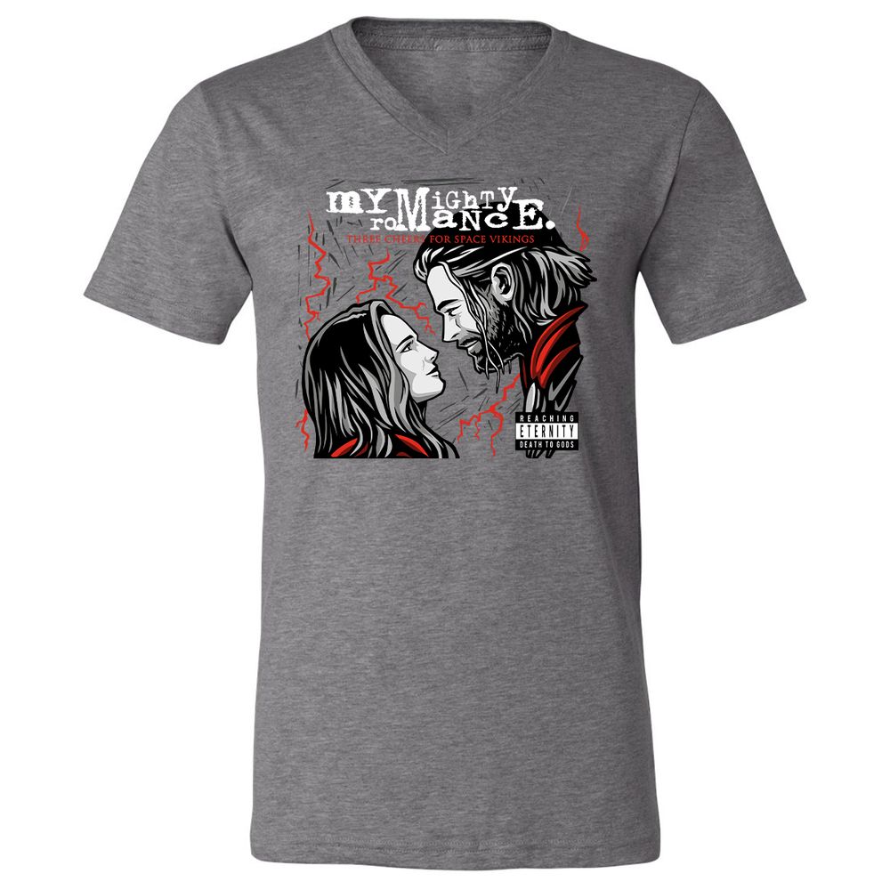 Unisex V-Neck T-Shirt - 6XA4SUT5 - Deep Heather - 13