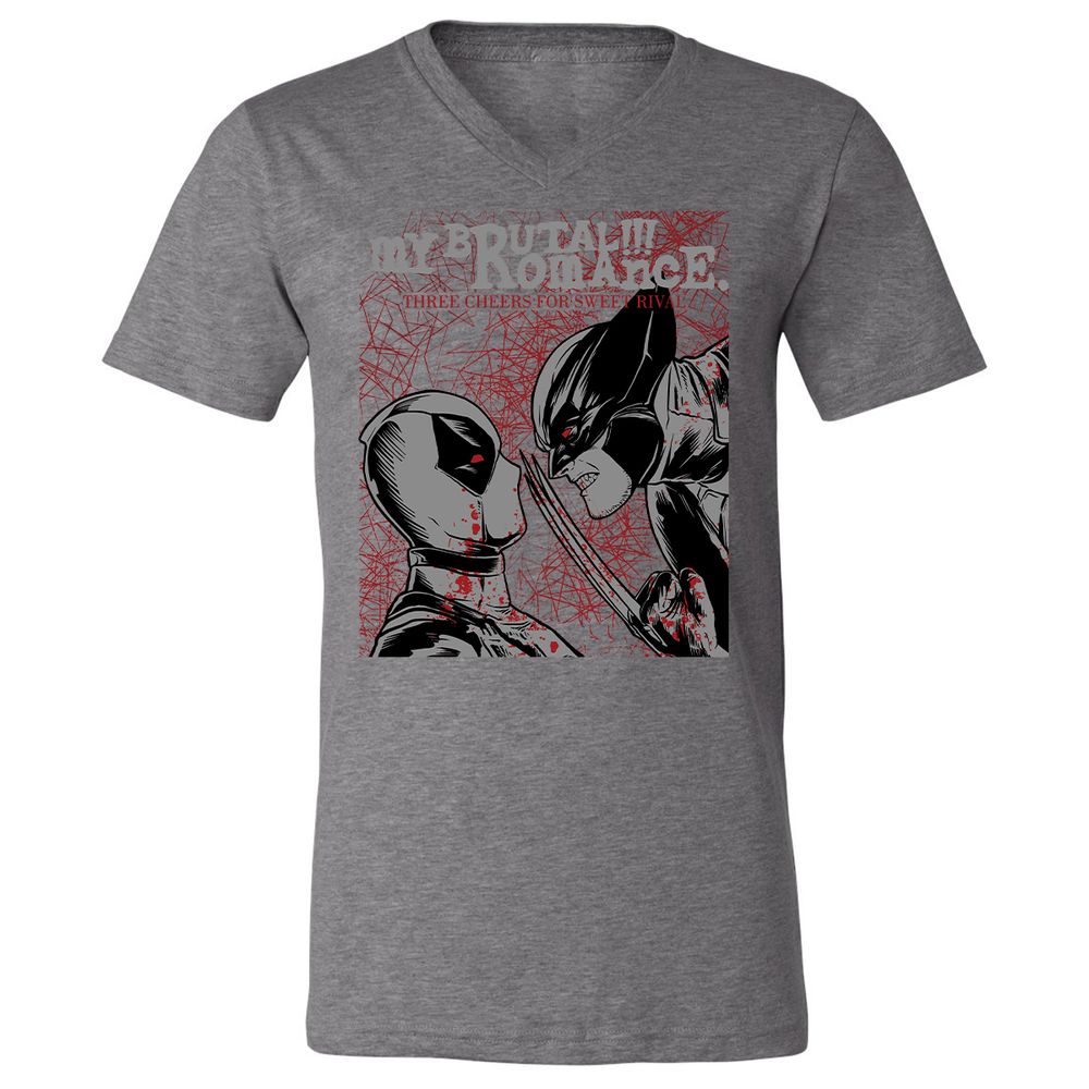 Unisex V-Neck T-Shirt - GG1T42LL - Deep Heather - 13