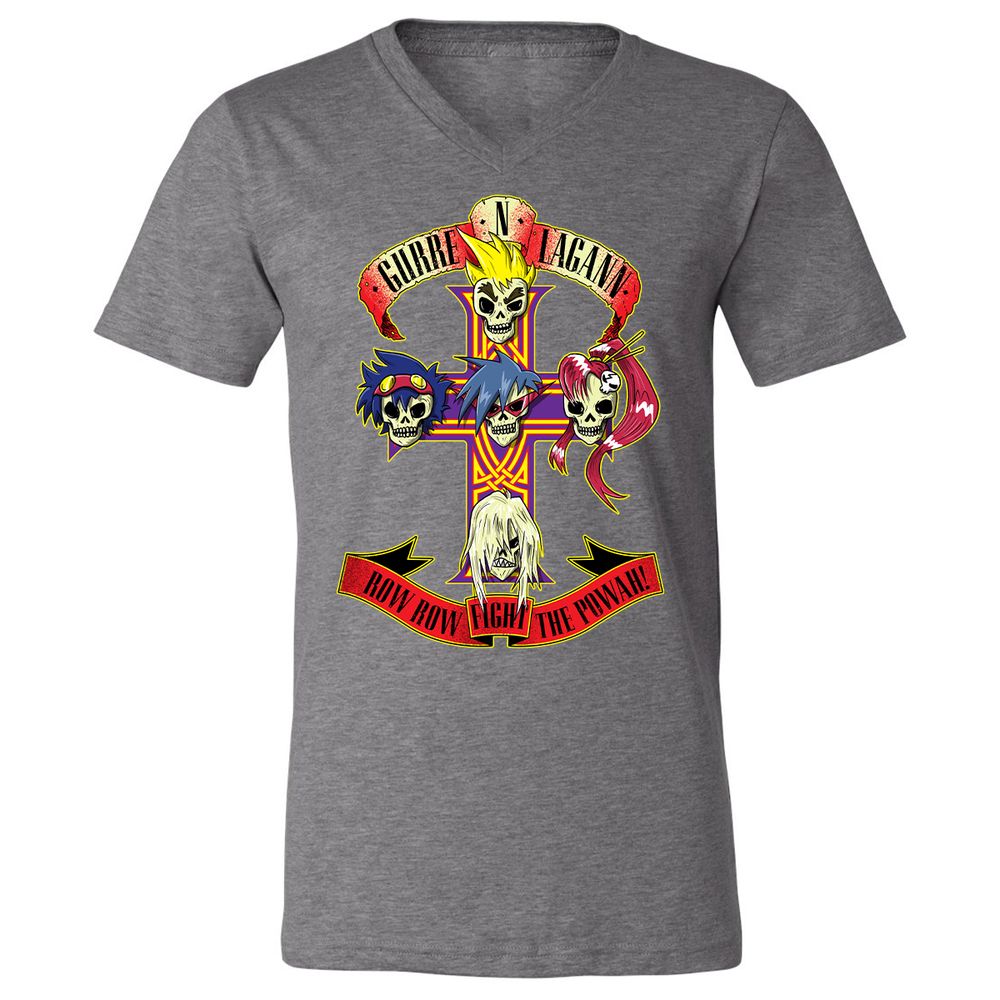 Unisex V-Neck T-Shirt - N5JVQ8EX - Deep Heather - 13