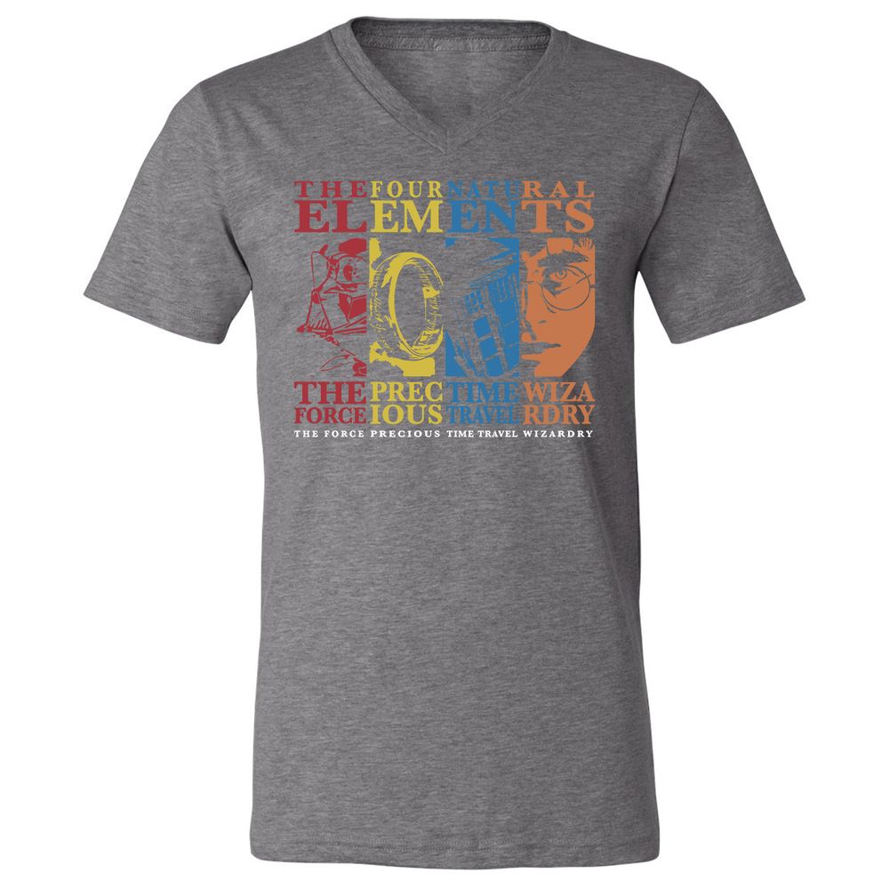 Unisex V-Neck T-Shirt - 197S5HRM - Deep Heather - 13