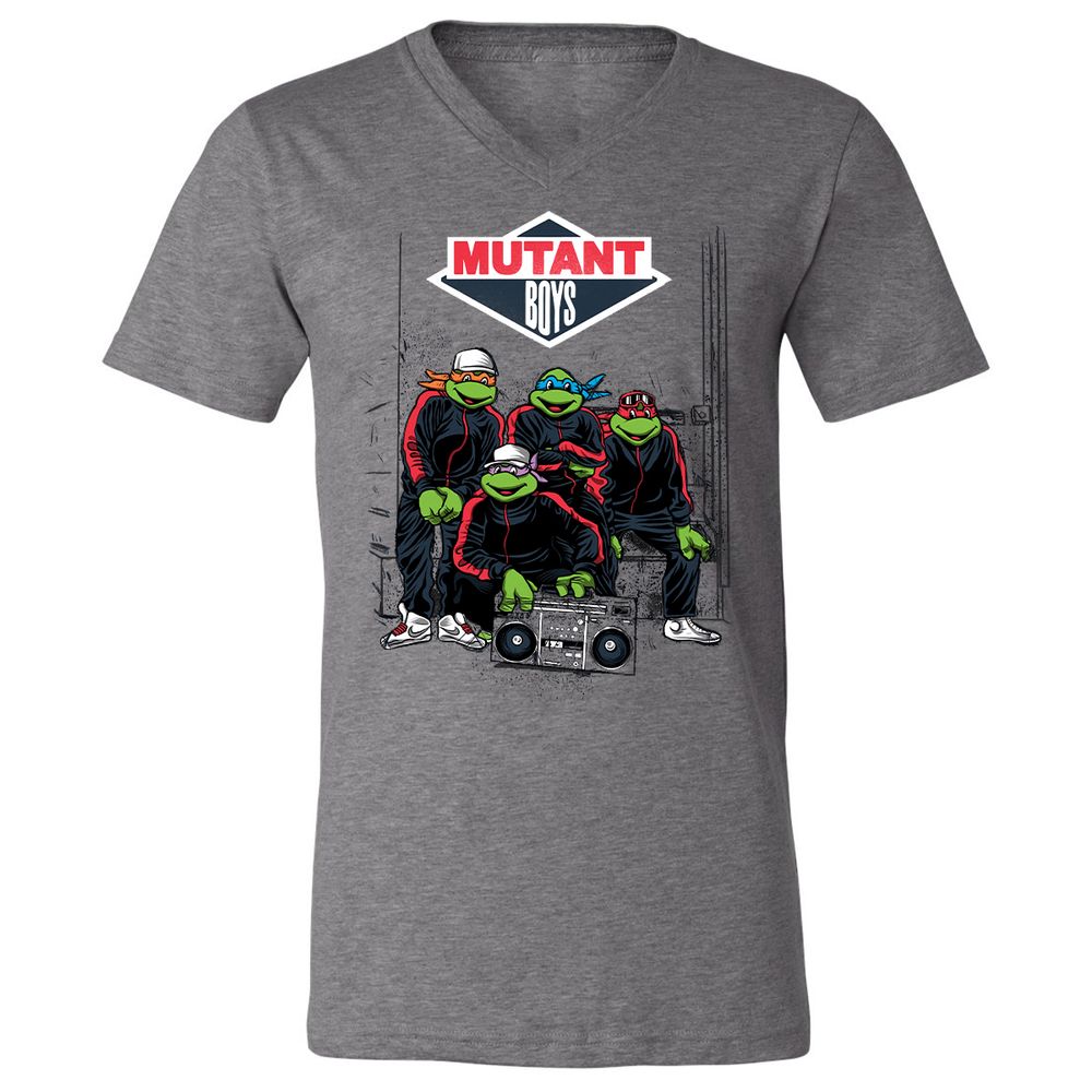 Unisex V-Neck T-Shirt - NEE1NPLV - Deep Heather - 13