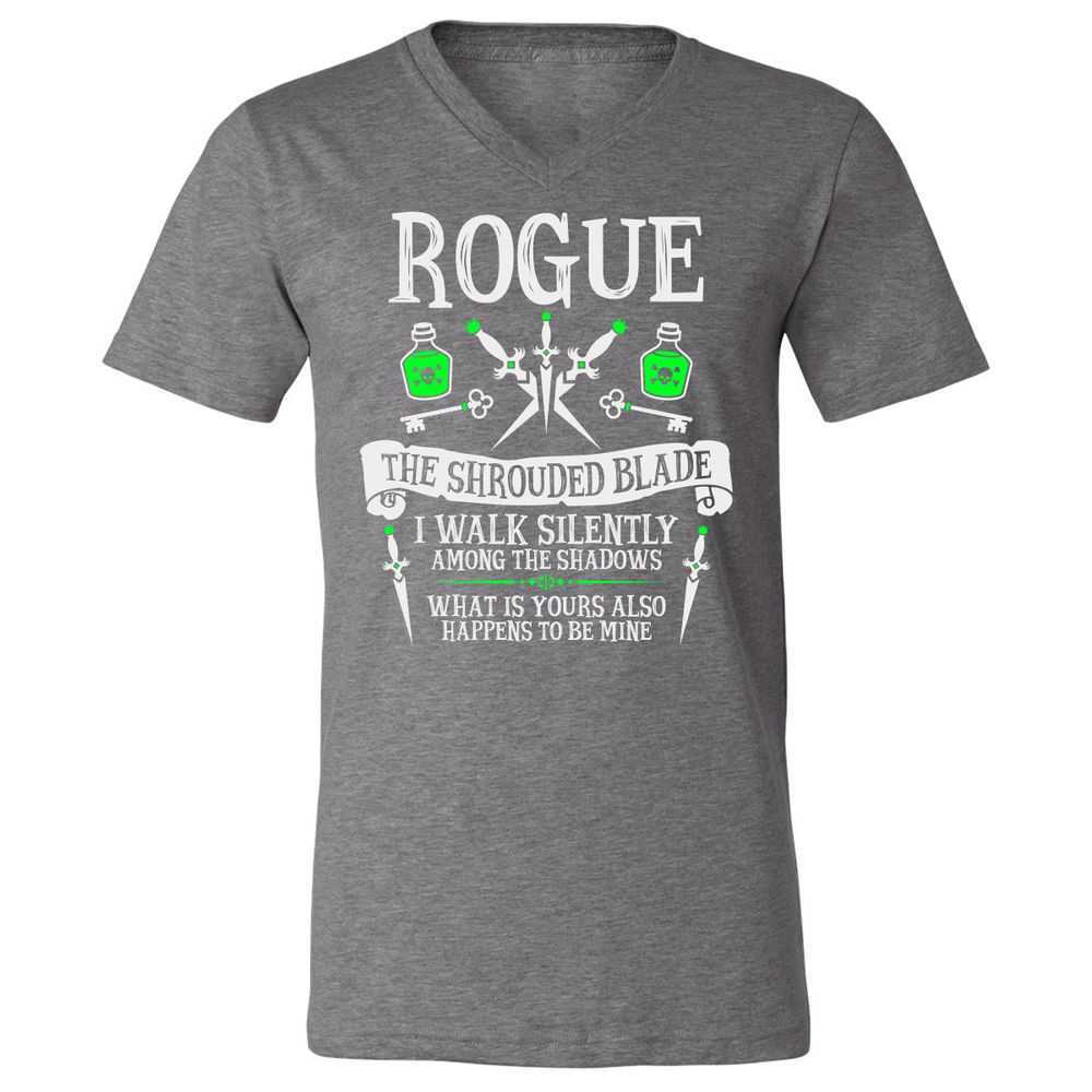 Unisex V-Neck T-Shirt - 4PU3TRW8 - Deep Heather - 13