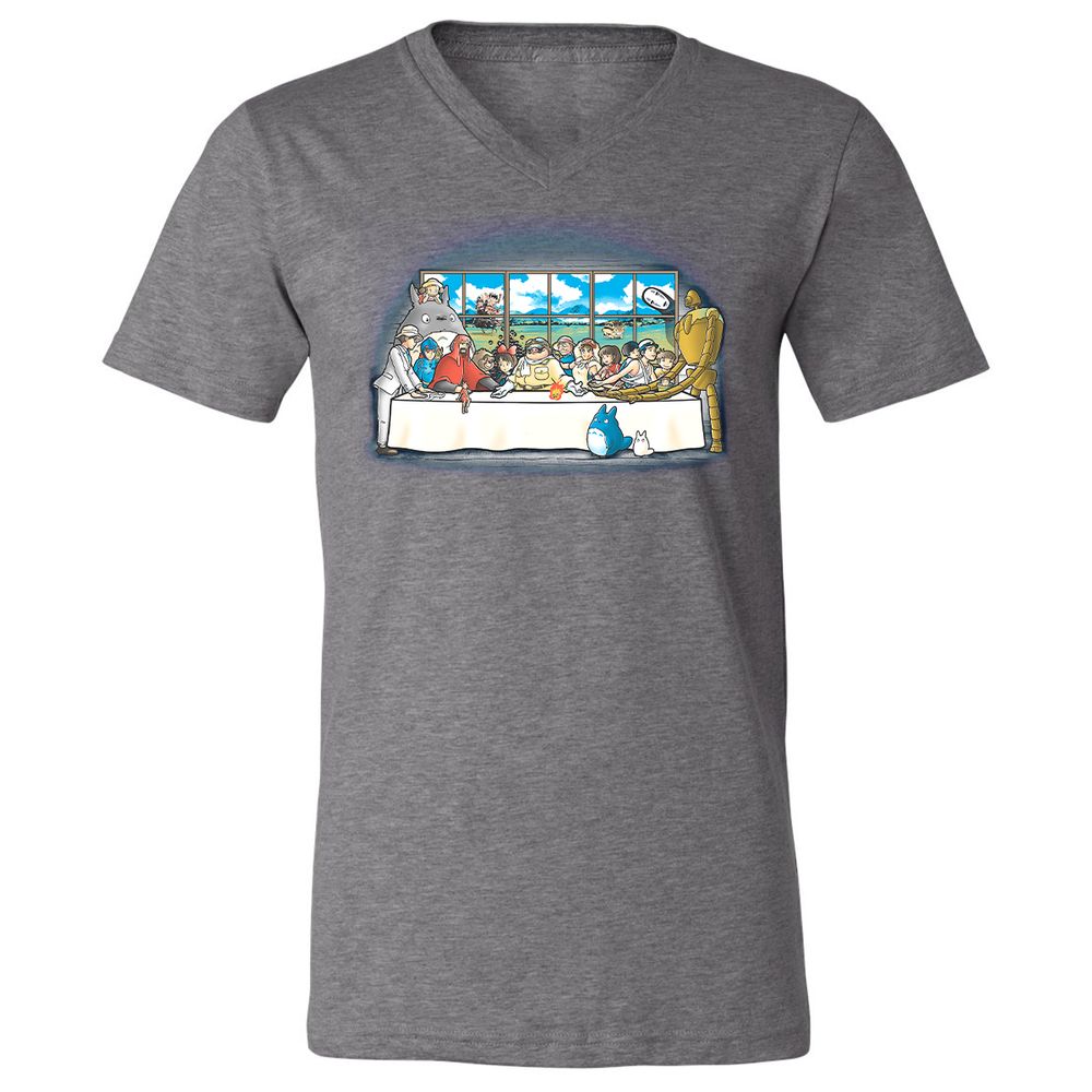 Unisex V-Neck T-Shirt - EMNYQRNP - Deep Heather - 13