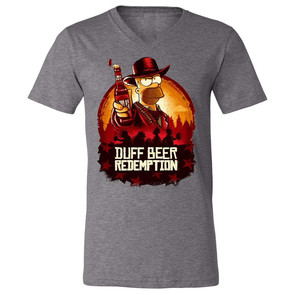 Unisex V-Neck T-Shirt - 3753U7E8 - Deep Heather - 13