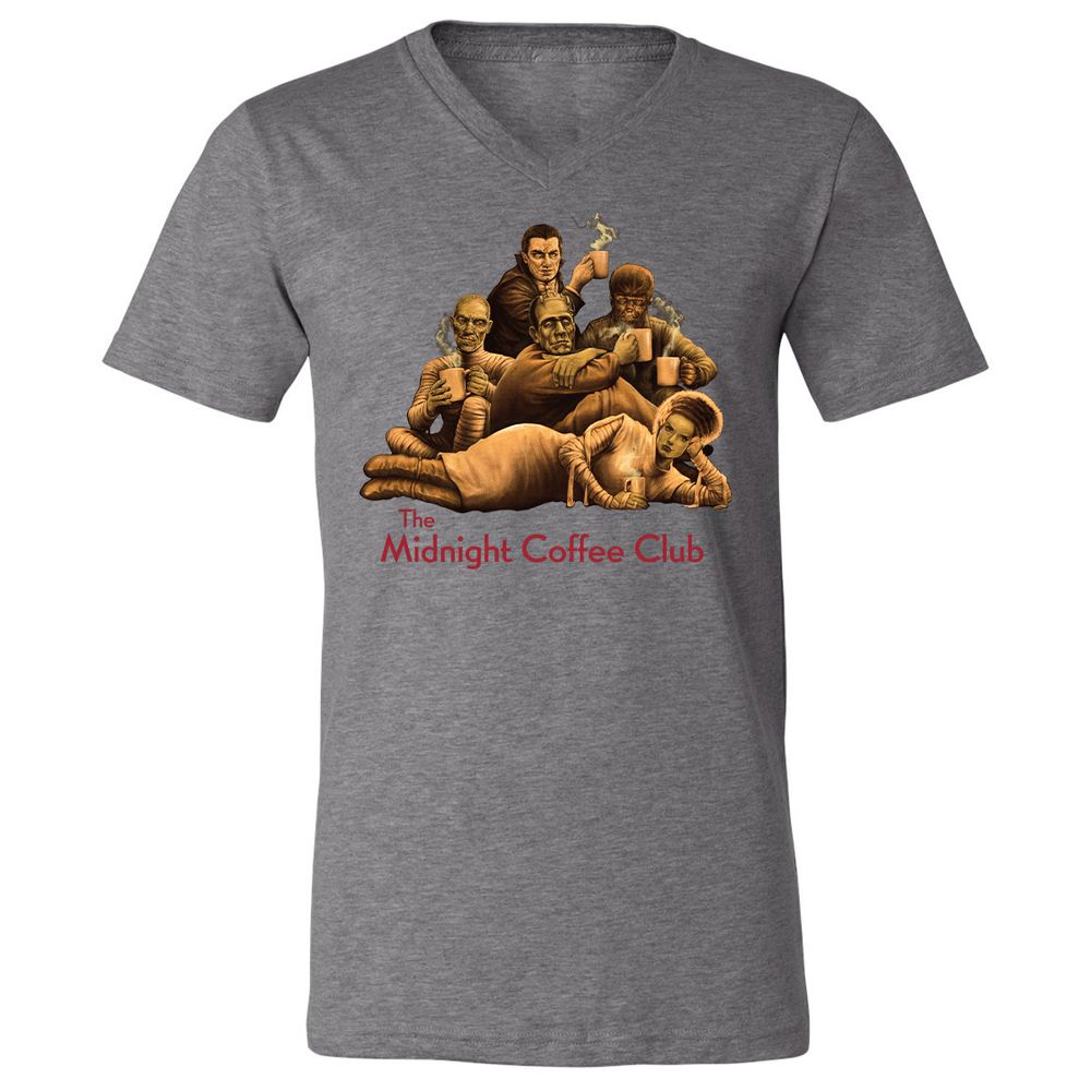 Unisex V-Neck T-Shirt - KFA9JNBS - Deep Heather - 13