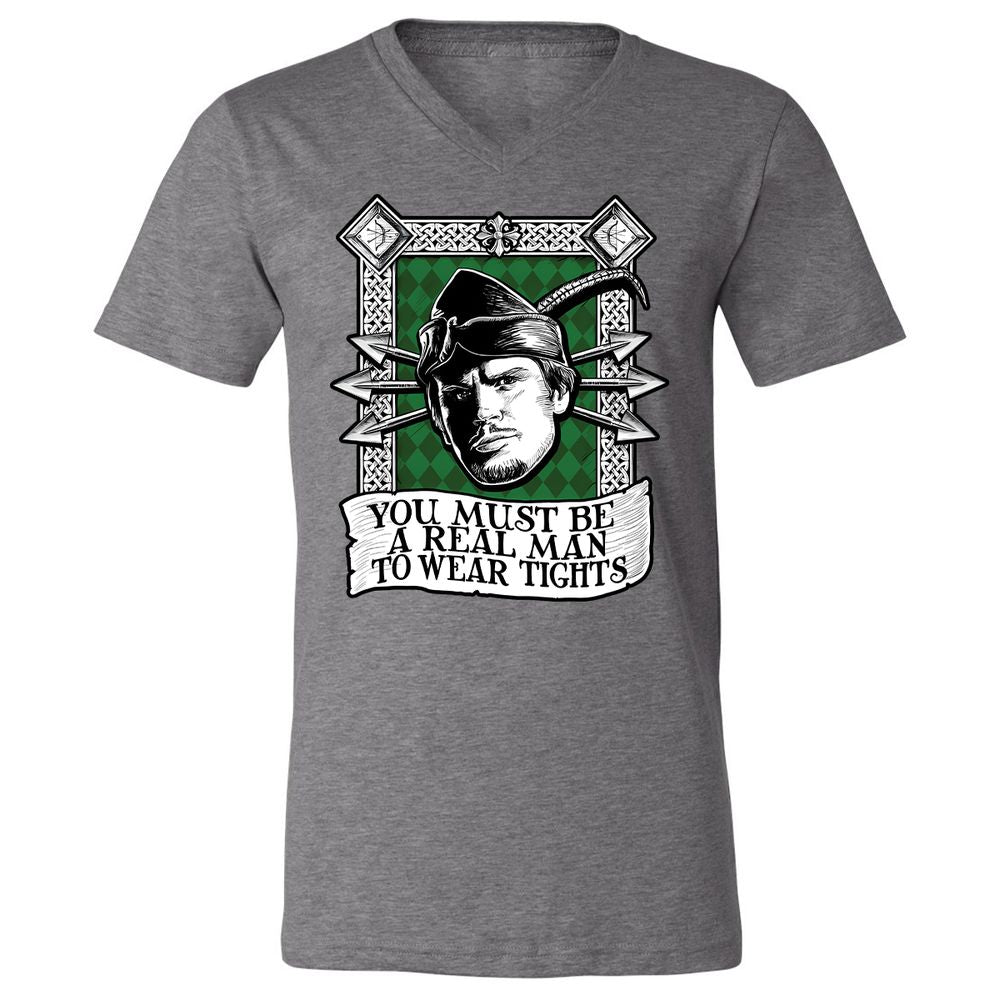 Unisex V-Neck T-Shirt - P5RFAG94 - Deep Heather - 13